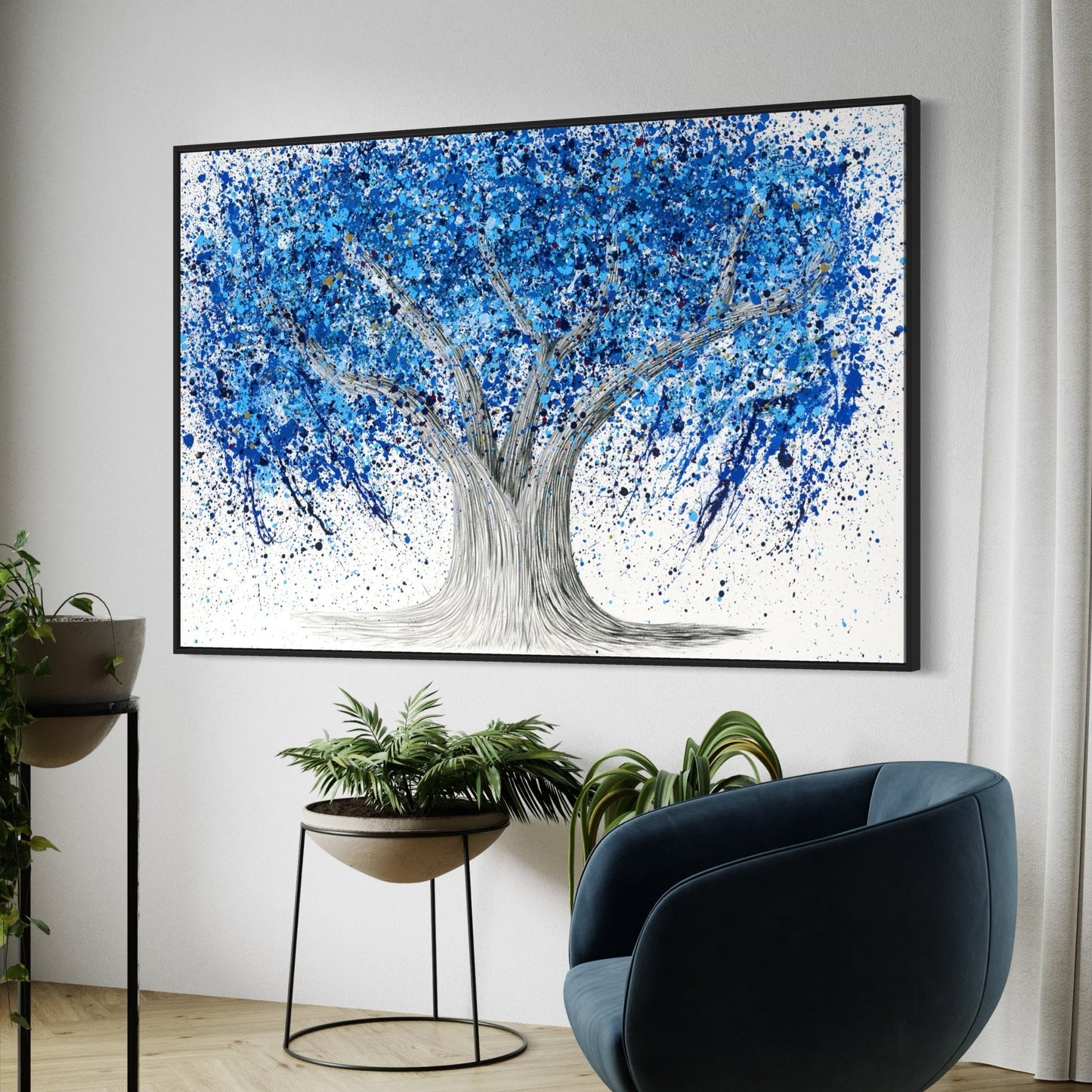 LIMITED EDITION PRINT - Tree of Life - Blue Life - Canvas BY Albert Levi Art
