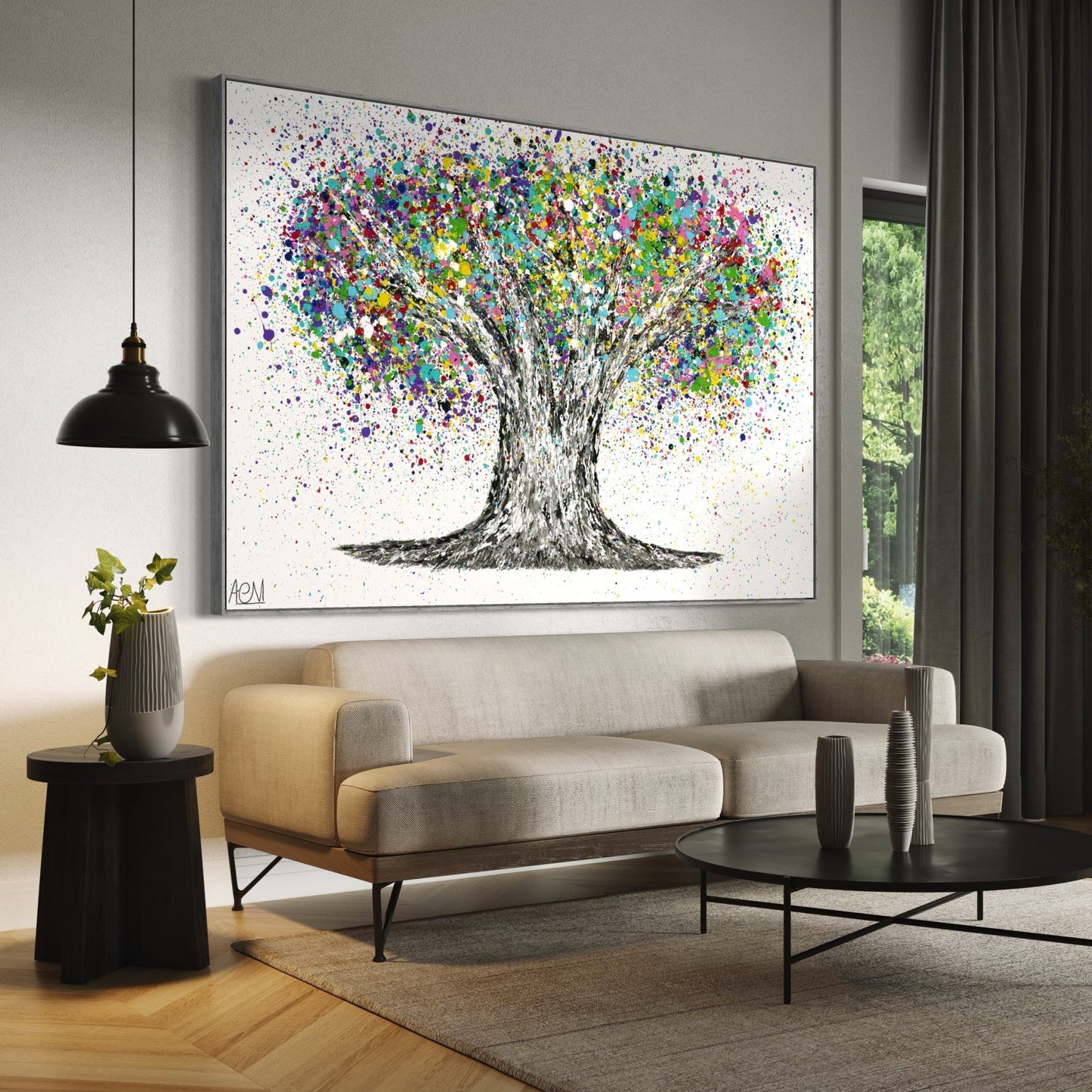 Limited Edition Print - Tree Of Life - Colorful Life - Canvas BY Albert Levi Art