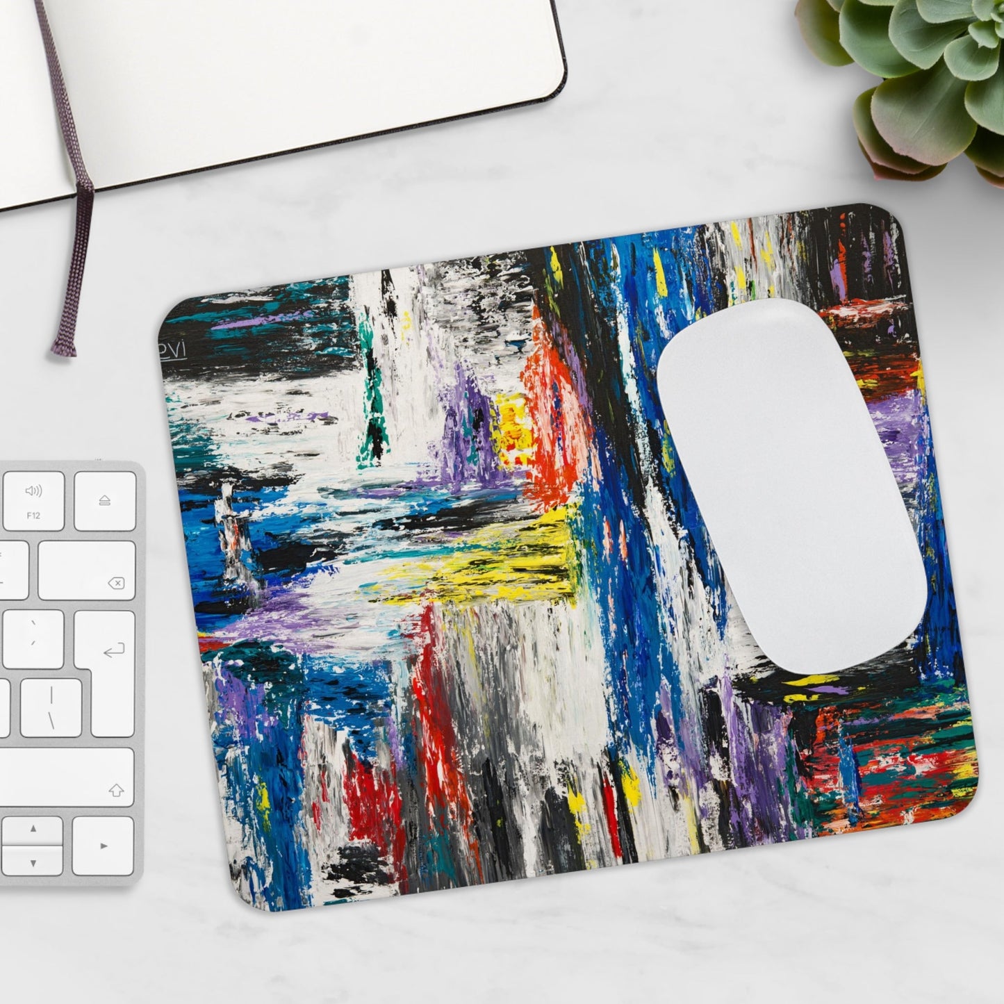 MOUSE PAD - BLUE WATERFALL - Home Decor BY Albert Levi Art