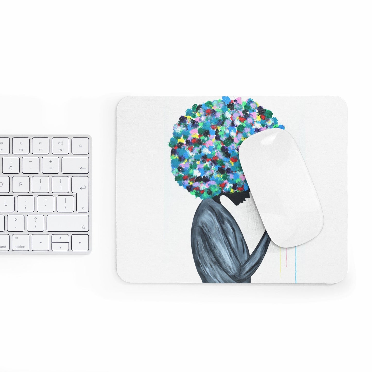 MOUSE PAD - FLOWERS IN THE HAIR - Home Decor BY Albert Levi Art