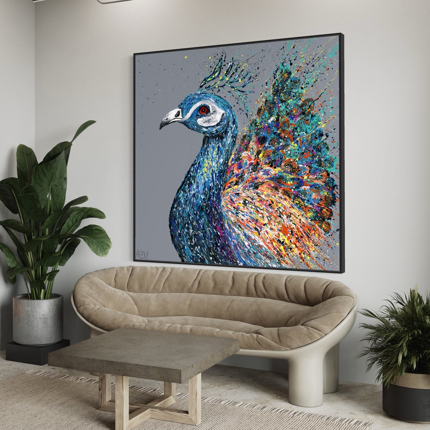 ORIGINAL ARTWORK - A Noble Peacock - BY Albert Levi Art