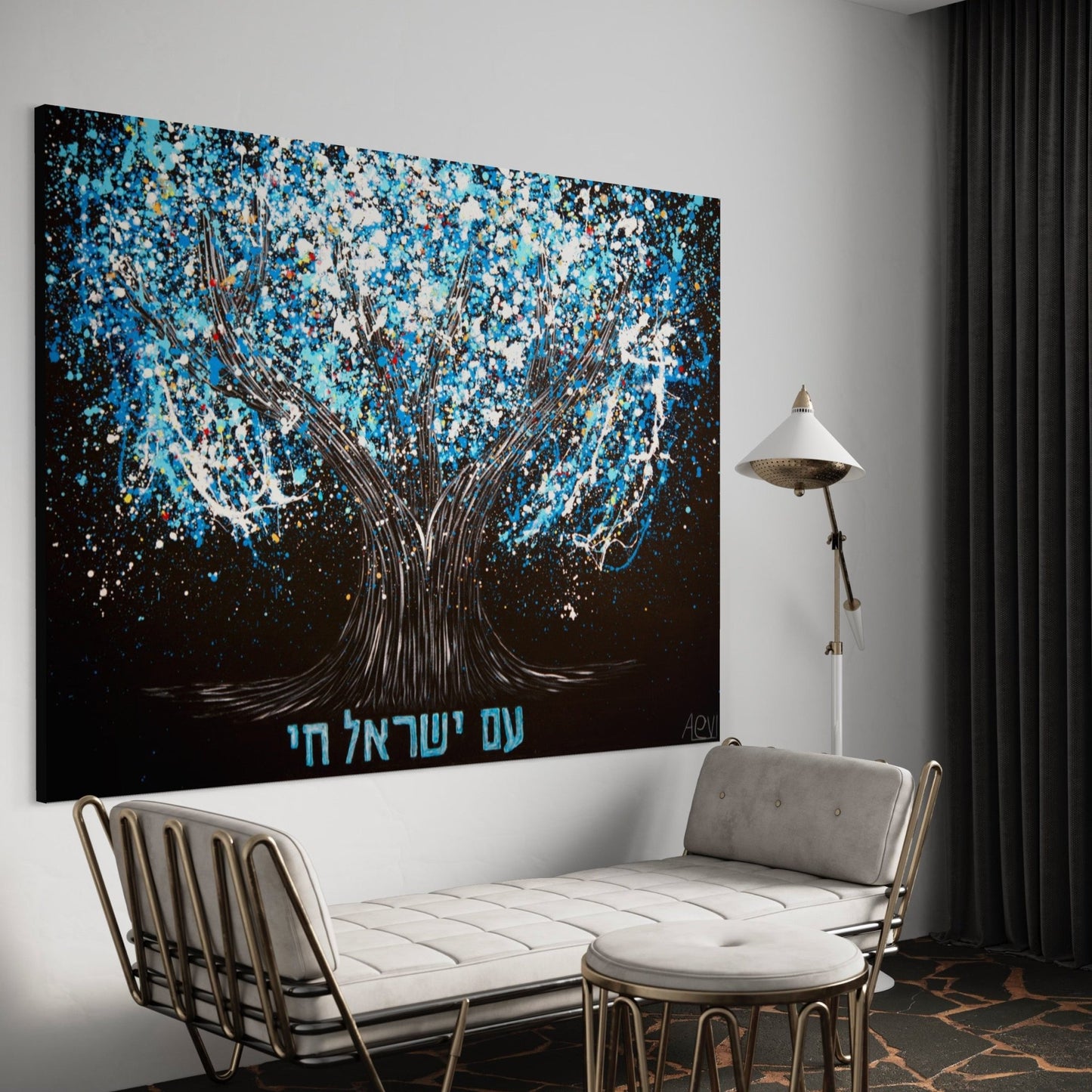 ORIGINAL ARTWORK - AM YISRAEL CHAI - BY Albert Levi Art