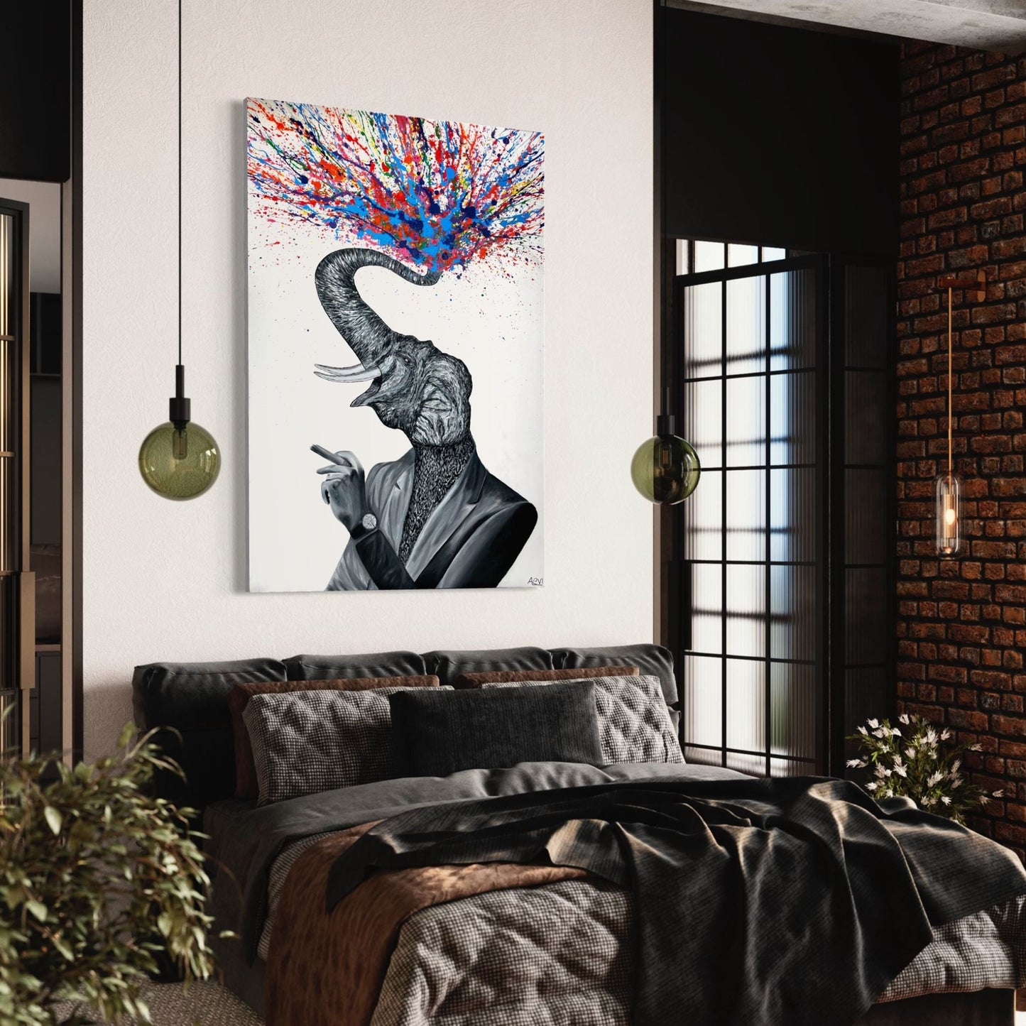 ORIGINAL ARTWORK - Bursting power - BY Albert Levi Art