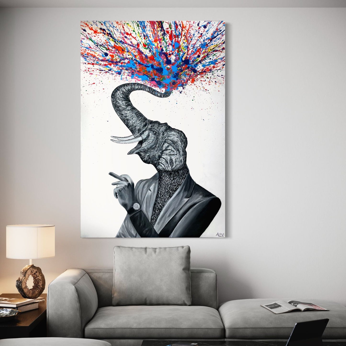 ORIGINAL ARTWORK - Bursting power - BY Albert Levi Art