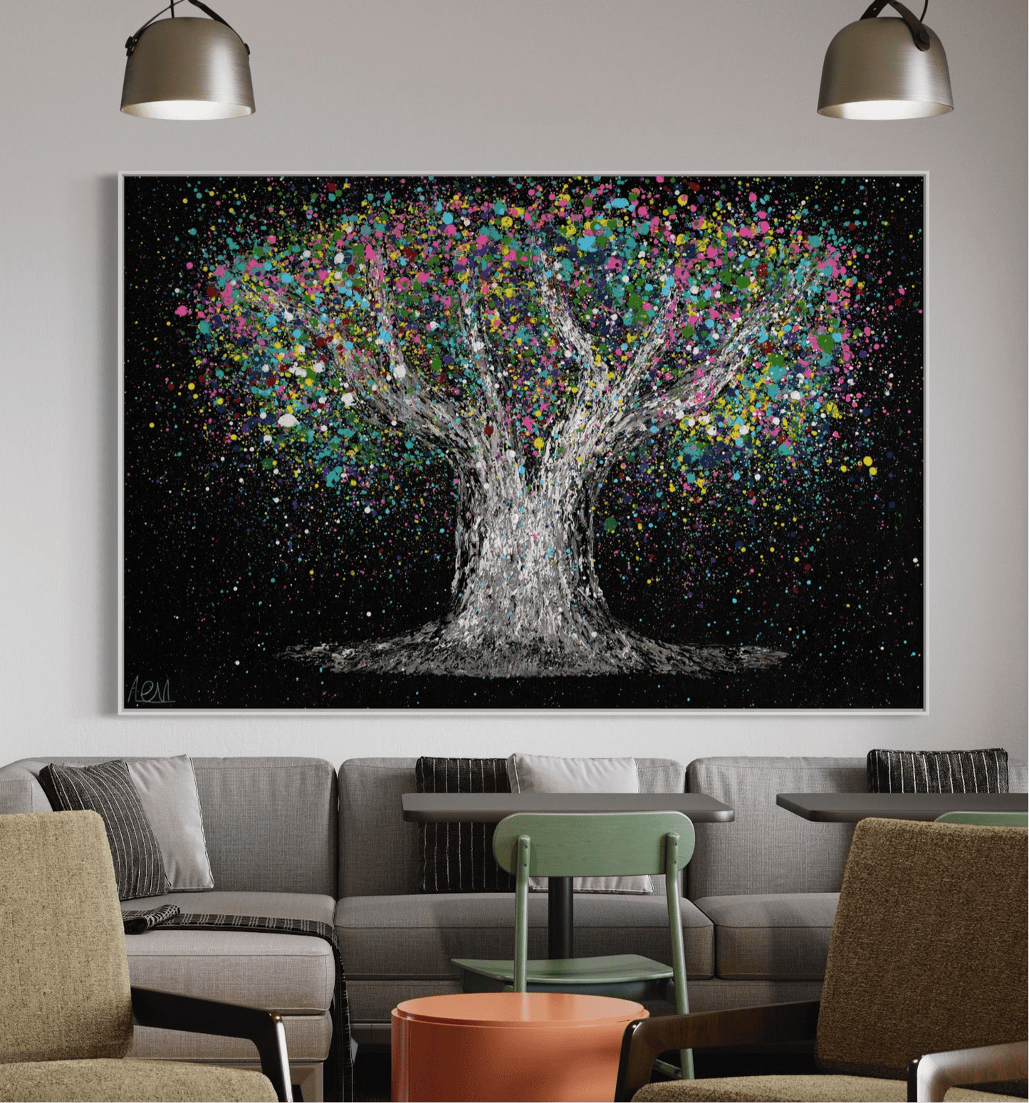 ORIGINAL ARTWORK - COLORFUL DREAM - Canvas BY Albert Levi Art