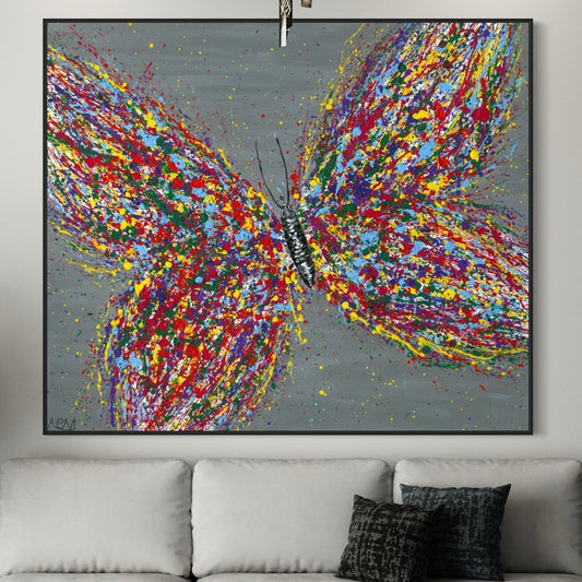 ORIGINAL ARTWORK - Colorful Wings - BY Albert Levi Art