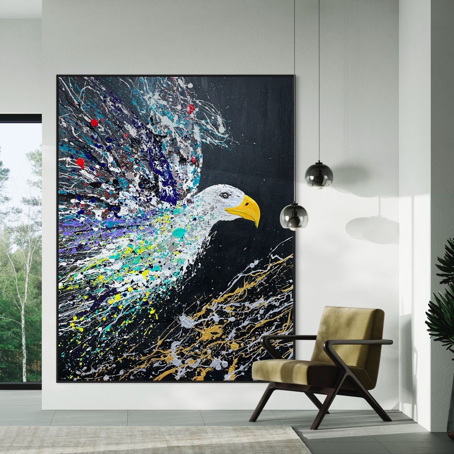 ORIGINAL ARTWORK - EAGLE'S FLIGHT - BY Albert Levi Art