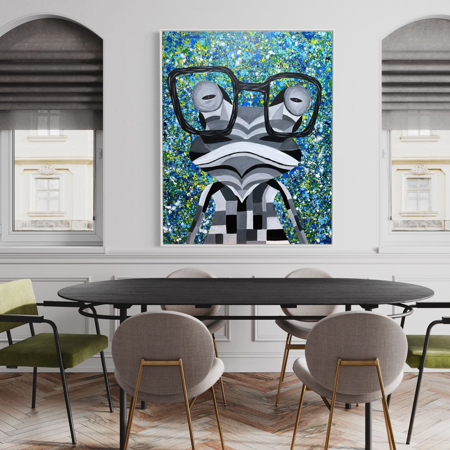 ORIGINAL ARTWORK - FUNKY FROG - BY Albert Levi Art