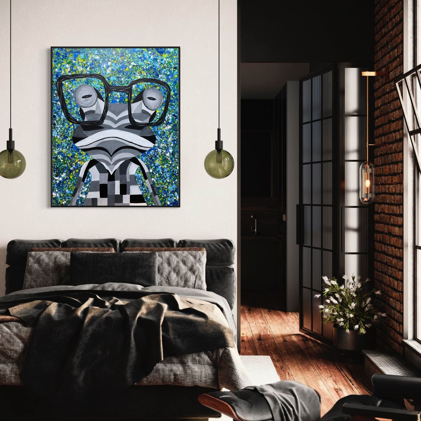 ORIGINAL ARTWORK - FUNKY FROG - BY Albert Levi Art