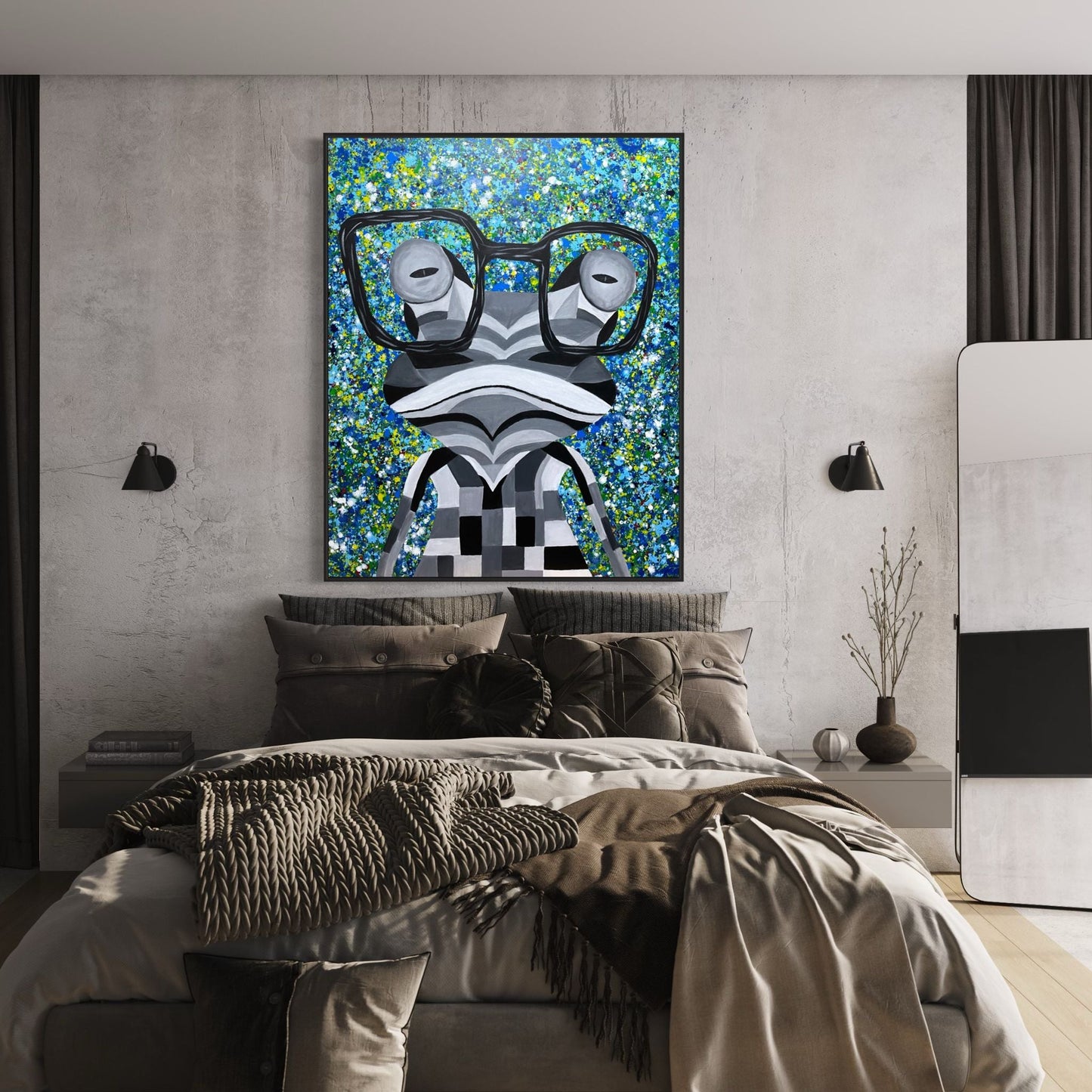 ORIGINAL ARTWORK - FUNKY FROG - BY Albert Levi Art