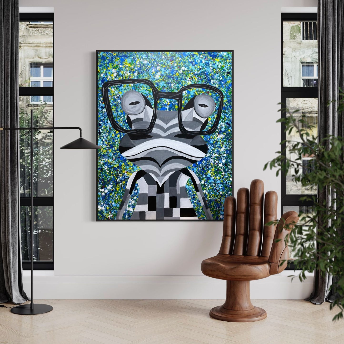 ORIGINAL ARTWORK - FUNKY FROG - BY Albert Levi Art