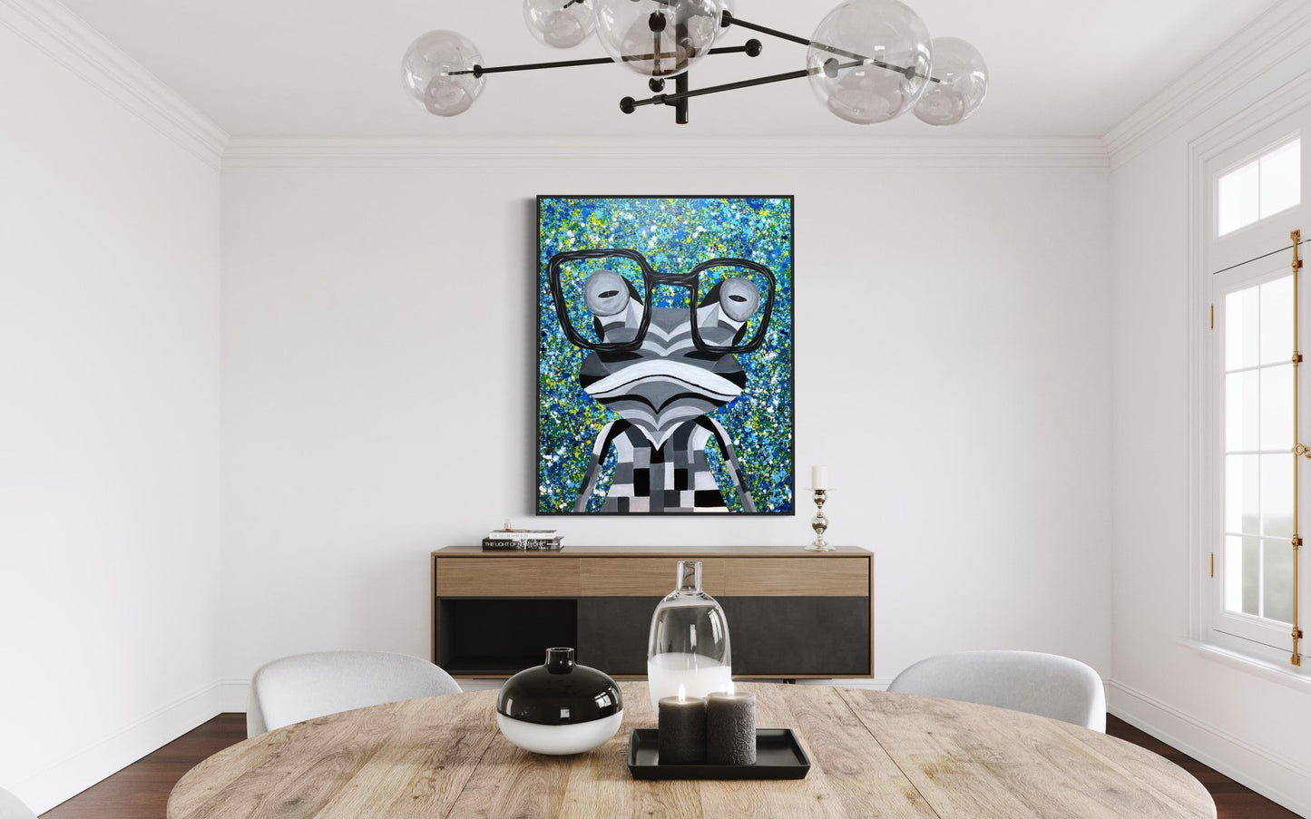 ORIGINAL ARTWORK - Funky Frog in Square Shades - BY Albert Levi Art