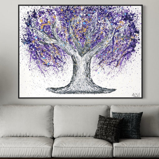 ORIGINAL ARTWORK - GENTLE PURPLE - Canvas BY Albert Levi Art