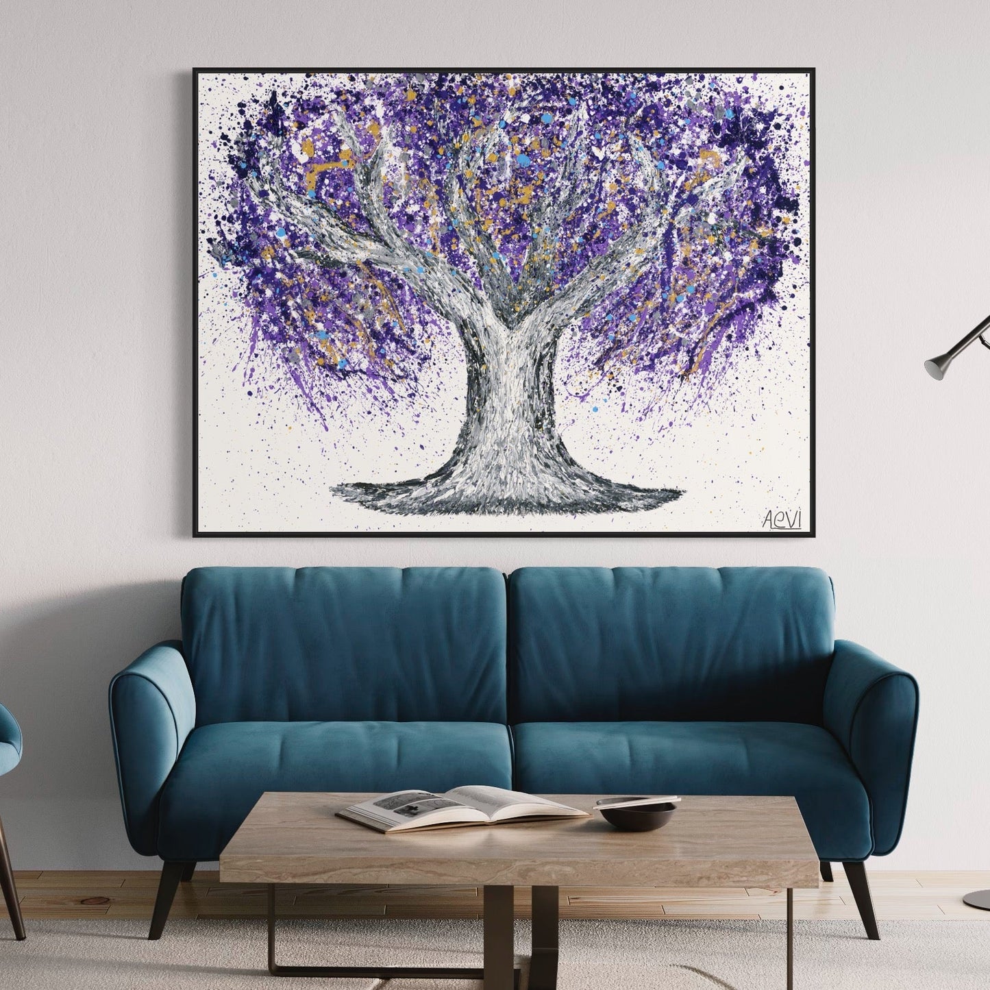 ORIGINAL ARTWORK - GENTLE PURPLE - Canvas BY Albert Levi Art