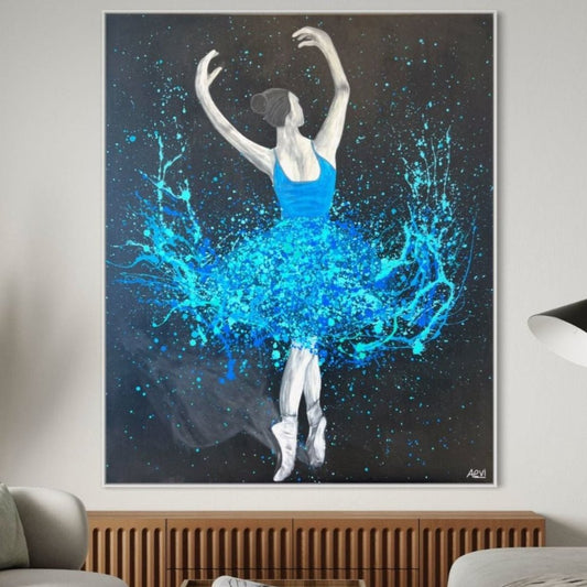 ORIGINAL ARTWORK - GLOW IN THE DARK DANCE - BY Albert Levi Art