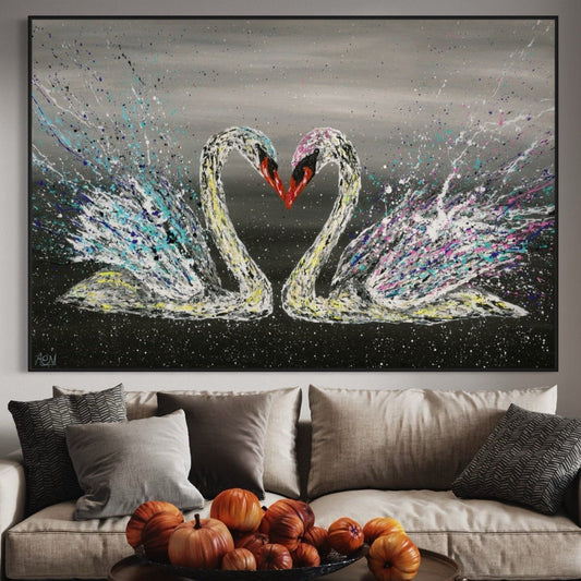 ORIGINAL ARTWORK - LOVE - Canvas BY Albert Levi Art