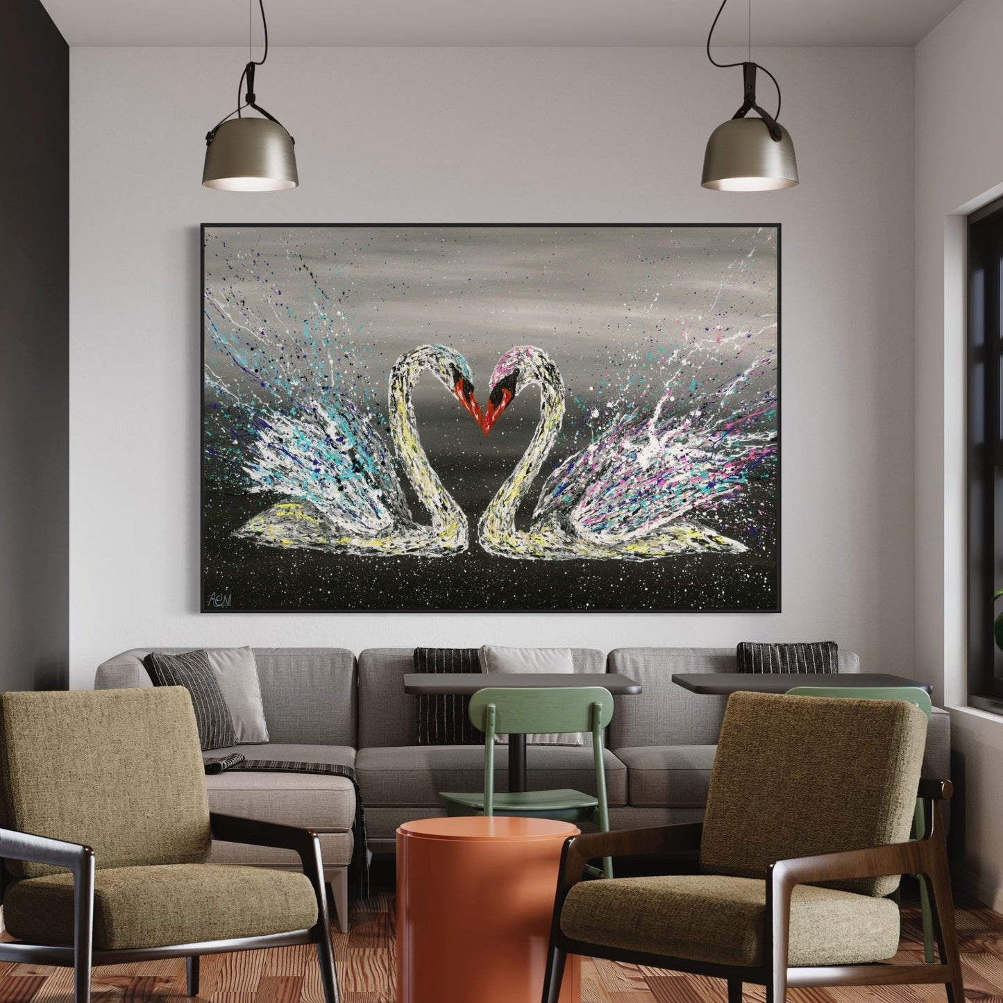 ORIGINAL ARTWORK - LOVE - Canvas BY Albert Levi Art