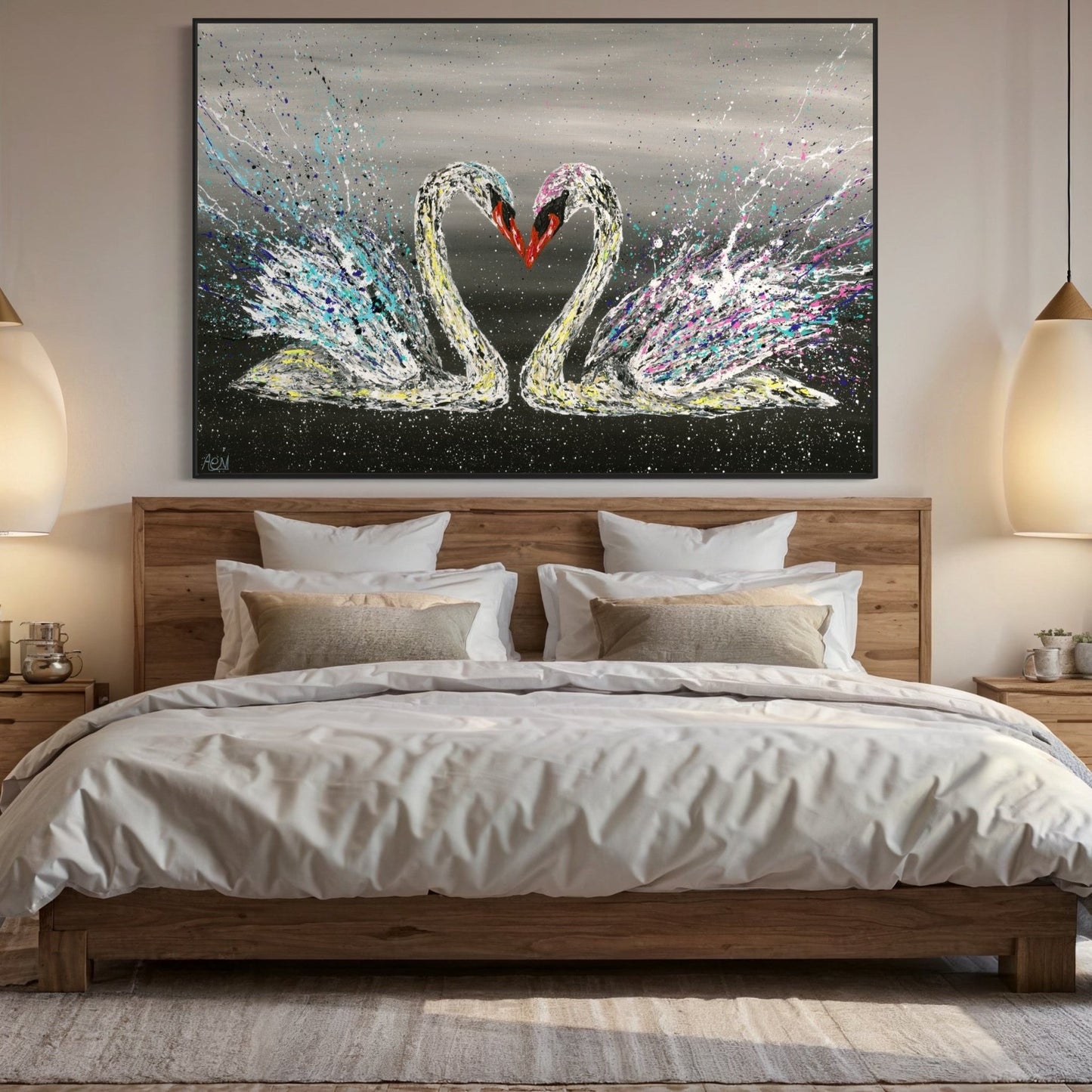 ORIGINAL ARTWORK - LOVE - Canvas BY Albert Levi Art