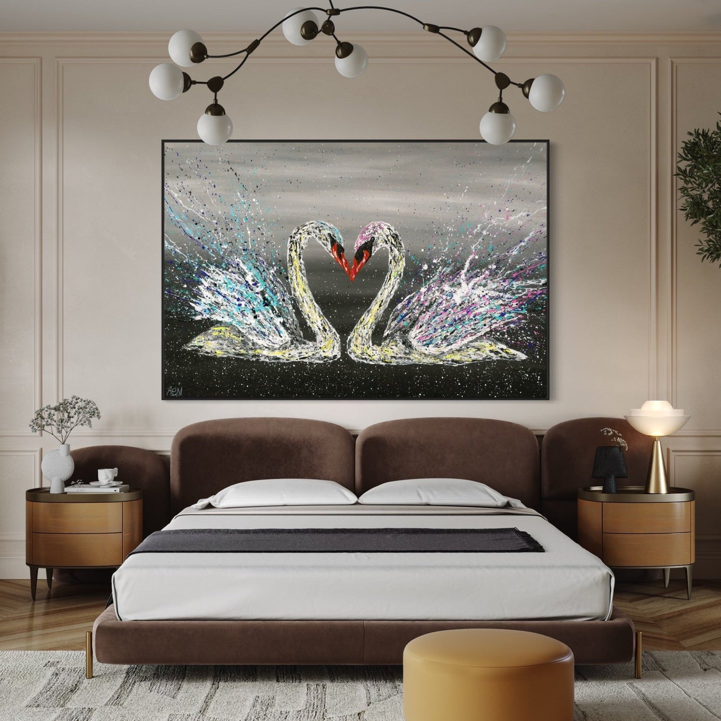 ORIGINAL ARTWORK - LOVE - Canvas BY Albert Levi Art