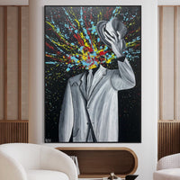 ORIGINAL ARTWORK - My Head Exploded - BY Albert Levi Art