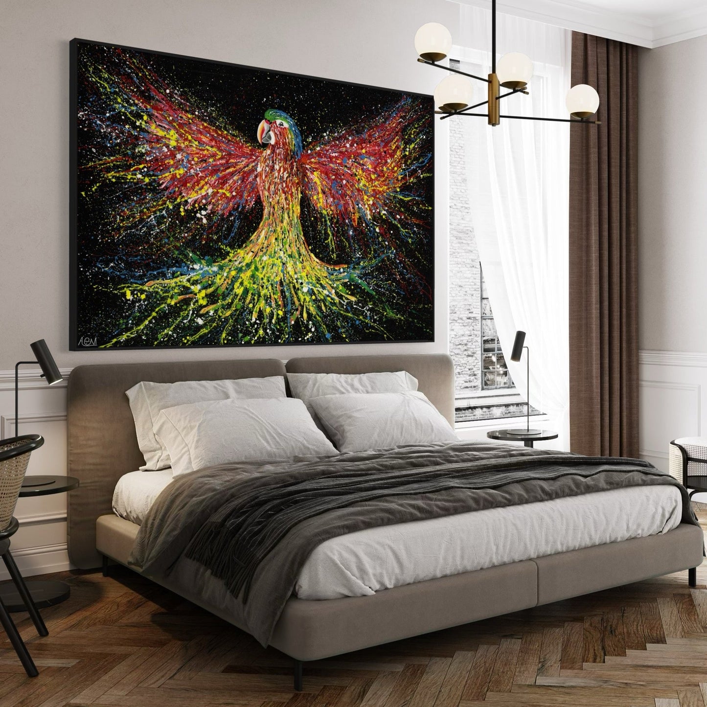 ORIGINAL ARTWORK - Wild Color - BY Albert Levi Art