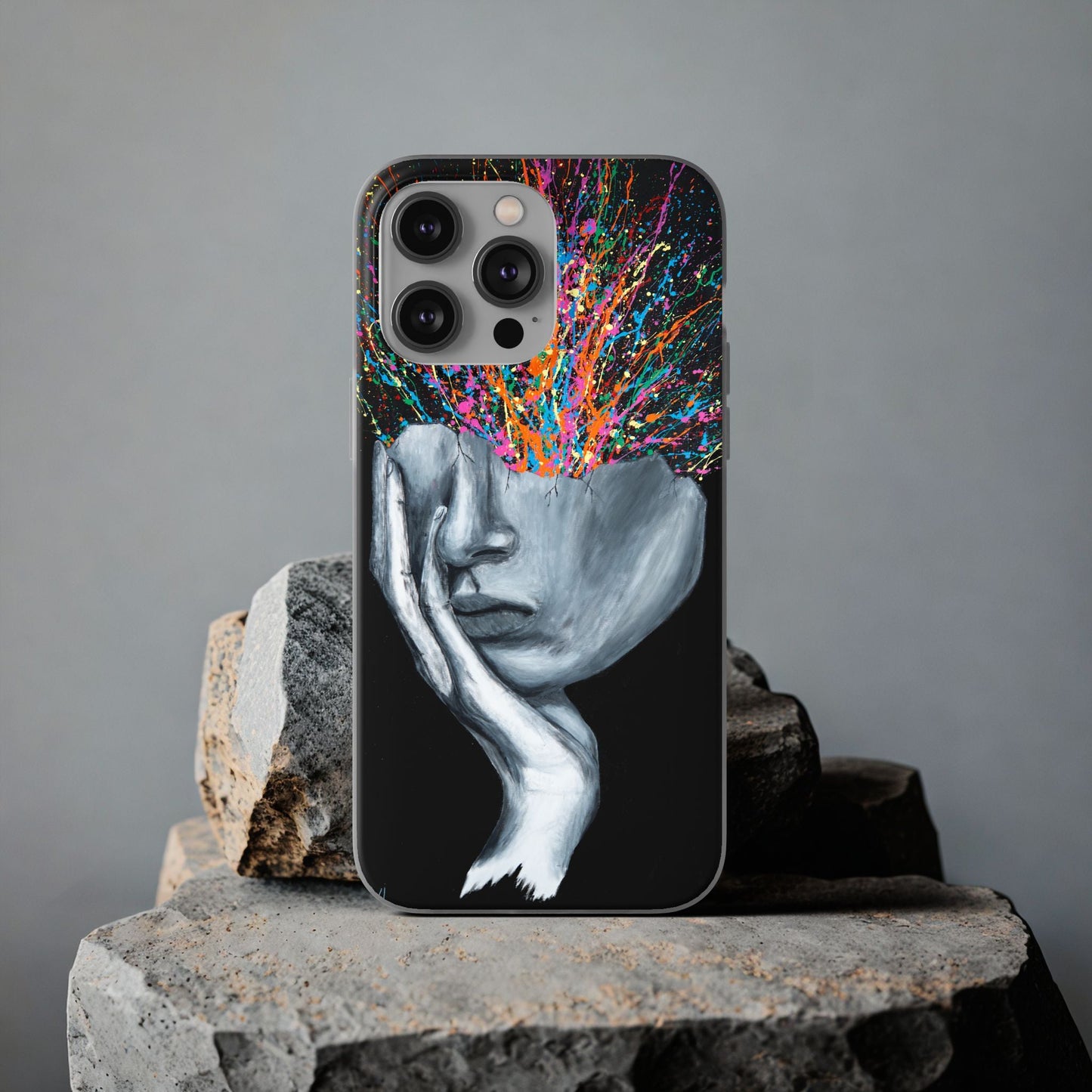 Phone Case - Exploded Head - Phone Case BY Albert Levi Art