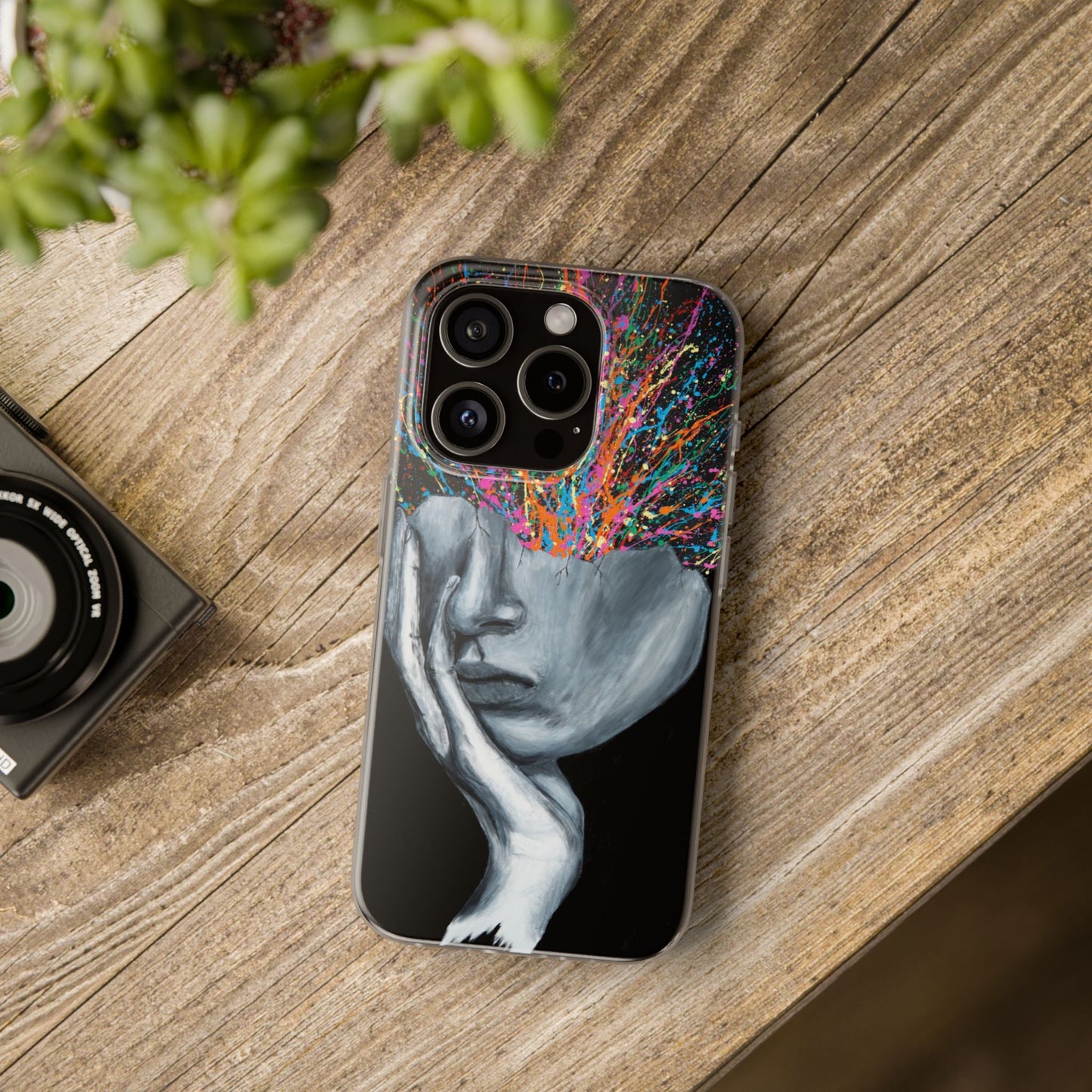 Phone Case - Exploded Head - Phone Case BY Albert Levi Art