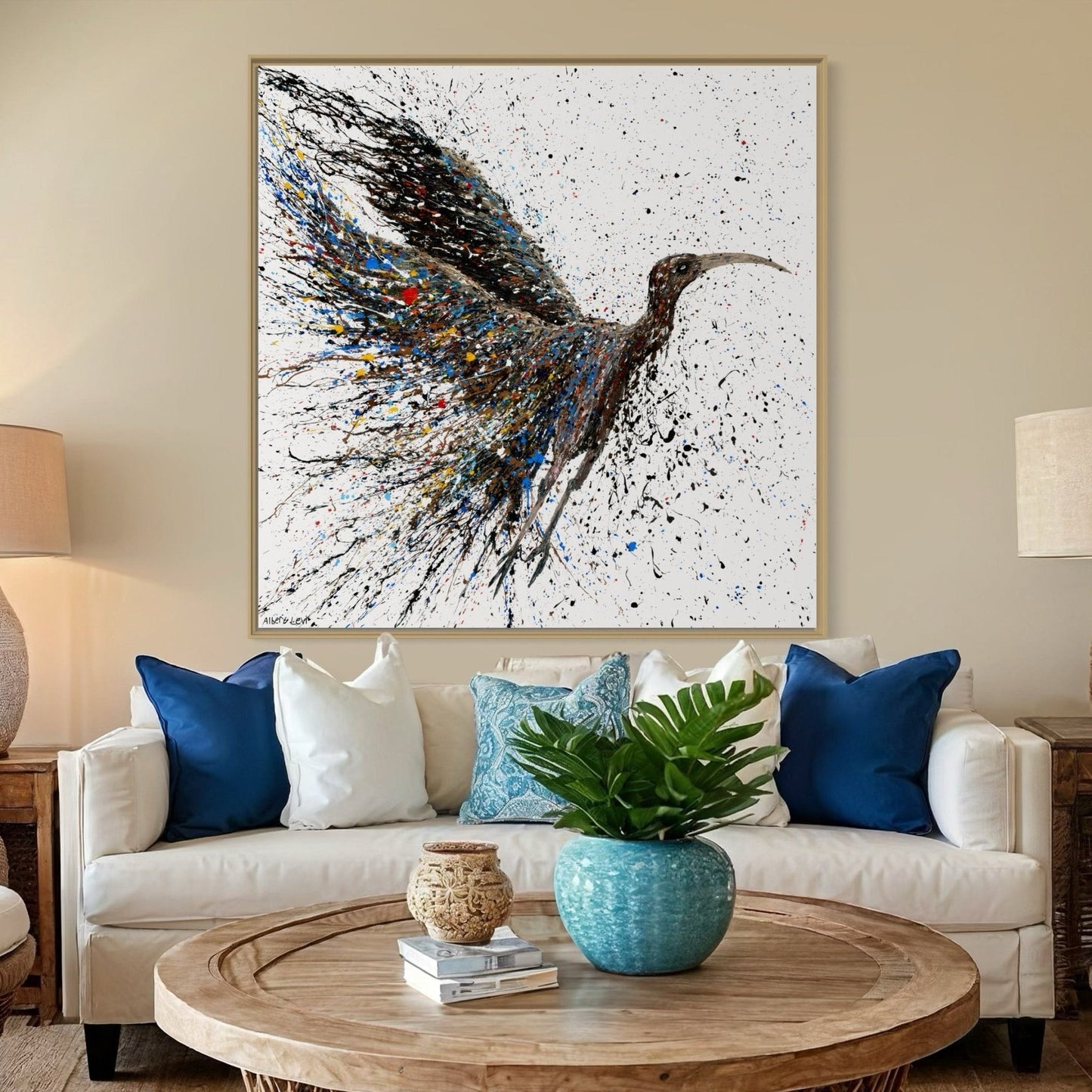 Colorful Canvas: "Copy of Copy of Hamsa" by Albert Levi Art