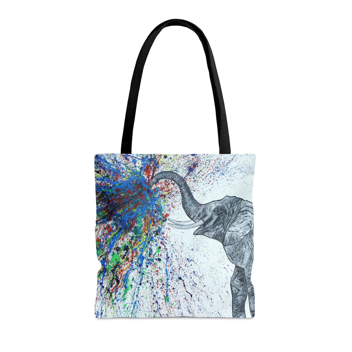 Tote Bag - An Elephant Blows - Bags BY Albert Levi Art