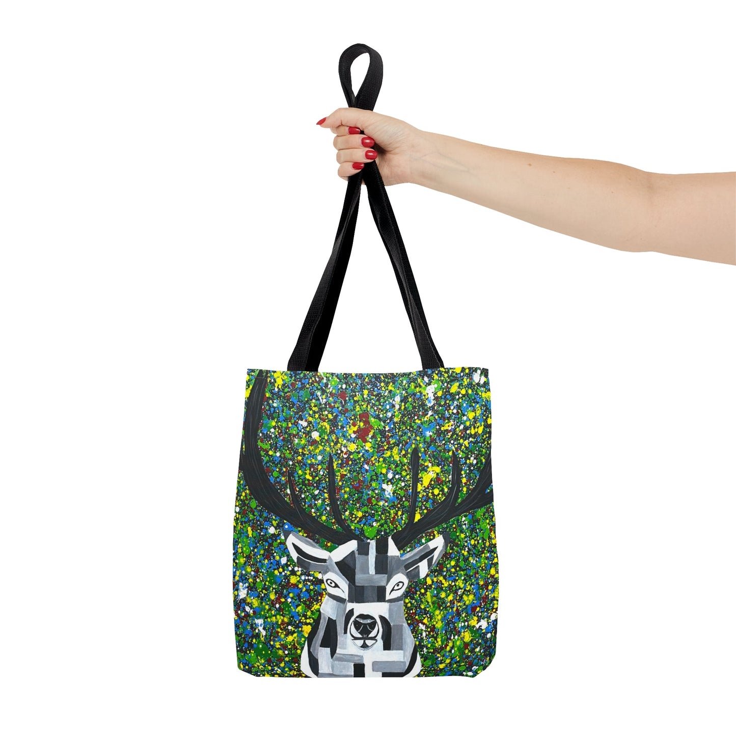 Tote Bag - Colorful Deer - Bags BY Albert Levi Art