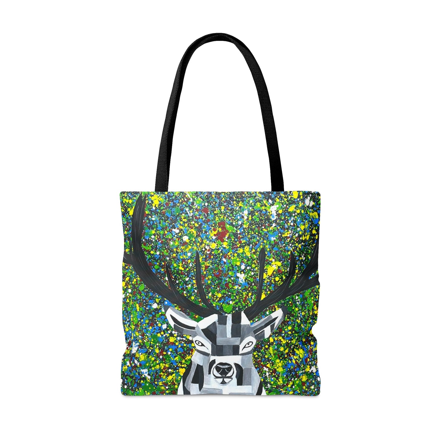 Tote Bag - Colorful Deer - Bags BY Albert Levi Art
