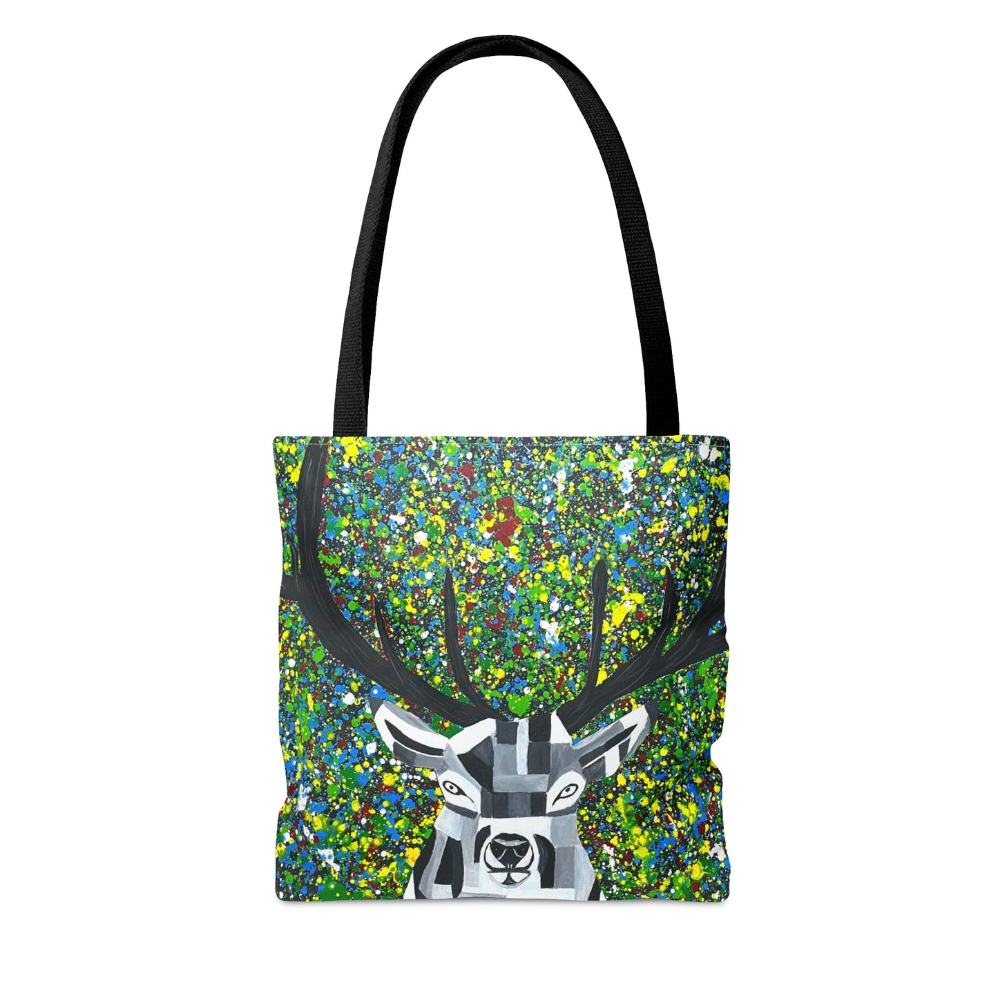 Tote Bag - Colorful Deer - Bags BY Albert Levi Art