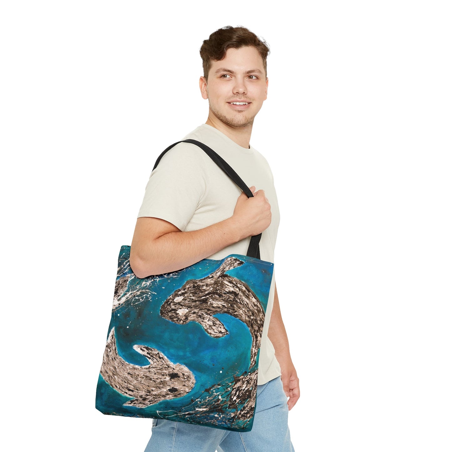 Tote Bag - HARMONY OF KOI - Bags BY Albert Levi Art