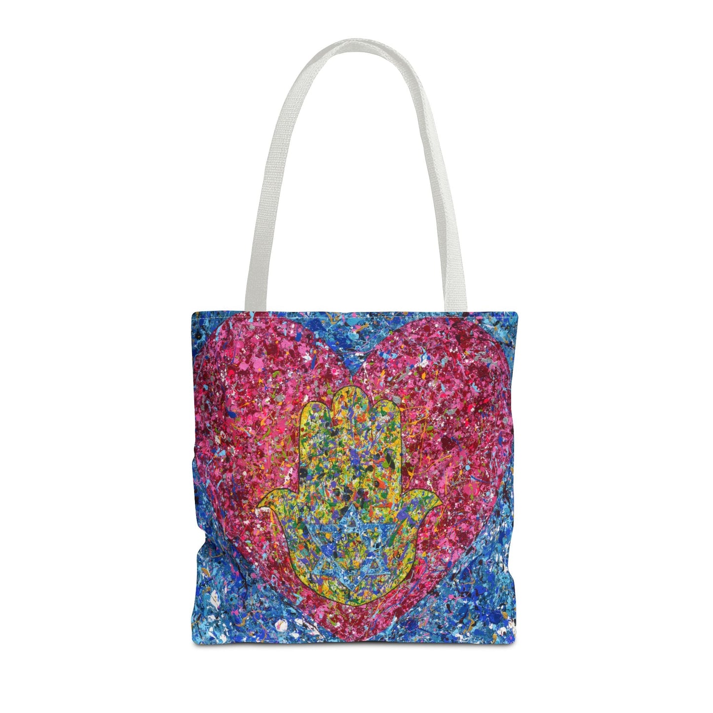 Colorful Bags: "Tote Bag - Heart Of Protection" by Albert Levi Art