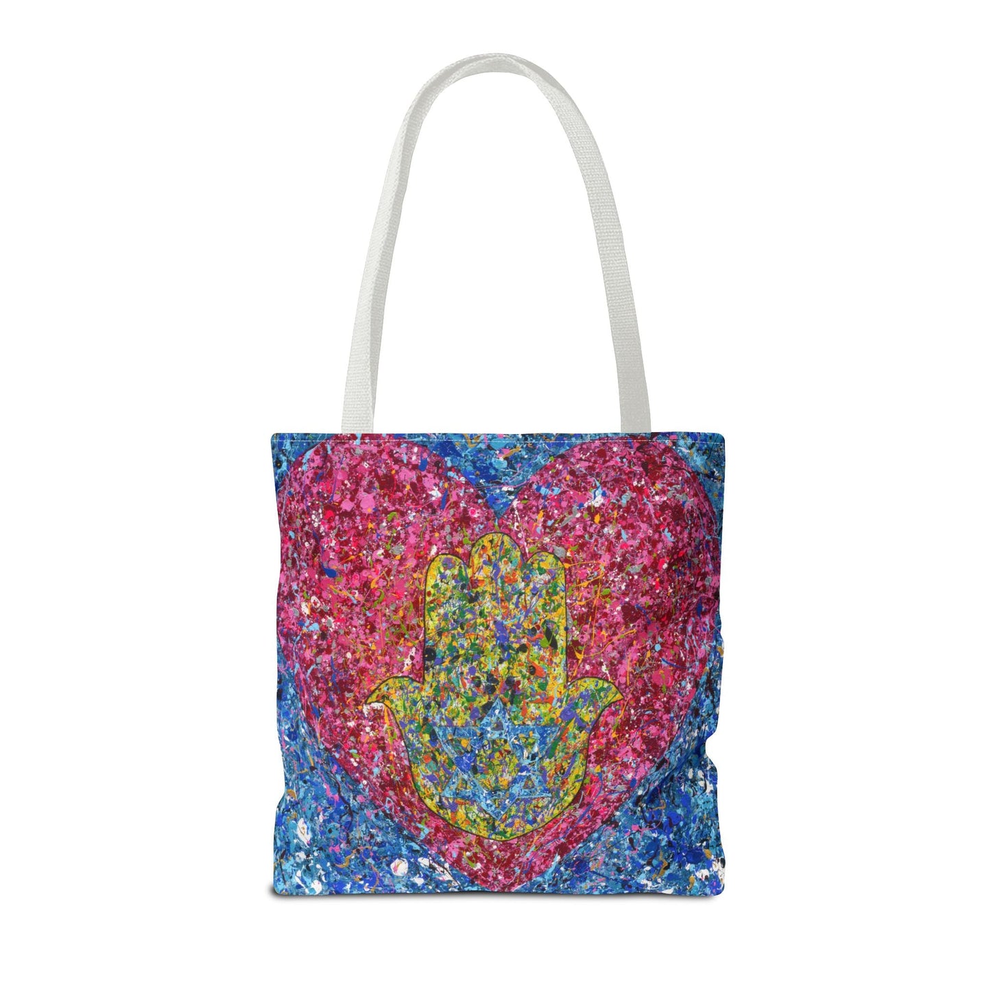 Colorful Bags: "Tote Bag - Heart Of Protection" by Albert Levi Art