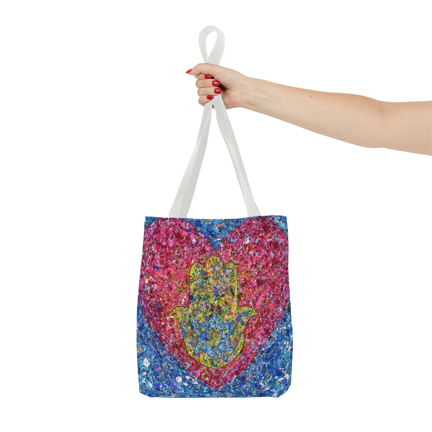 Colorful Bags: "Tote Bag - Heart Of Protection" by Albert Levi Art