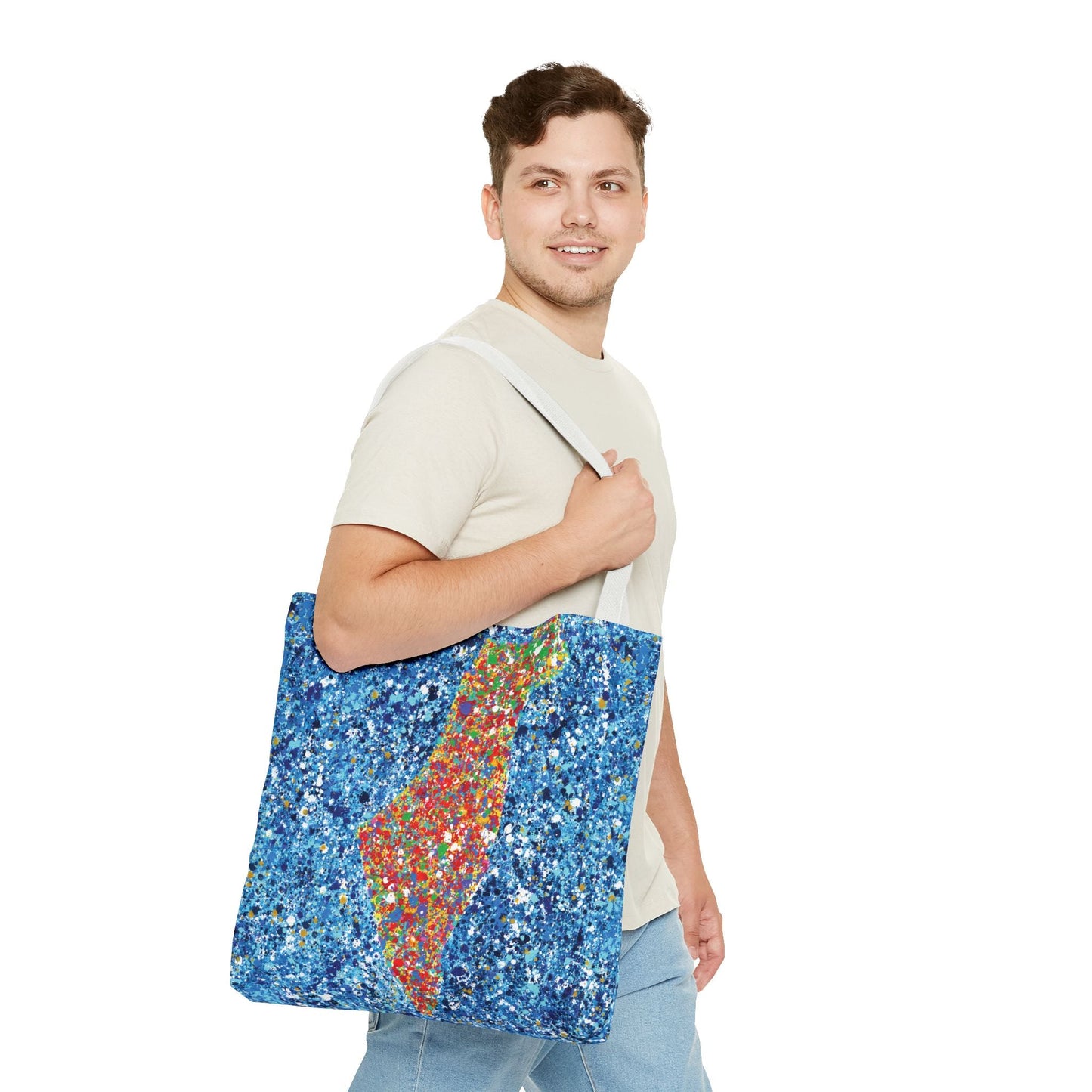 Colorful Bags: "Tote Bag - Map Of Israel" by Albert Levi Art