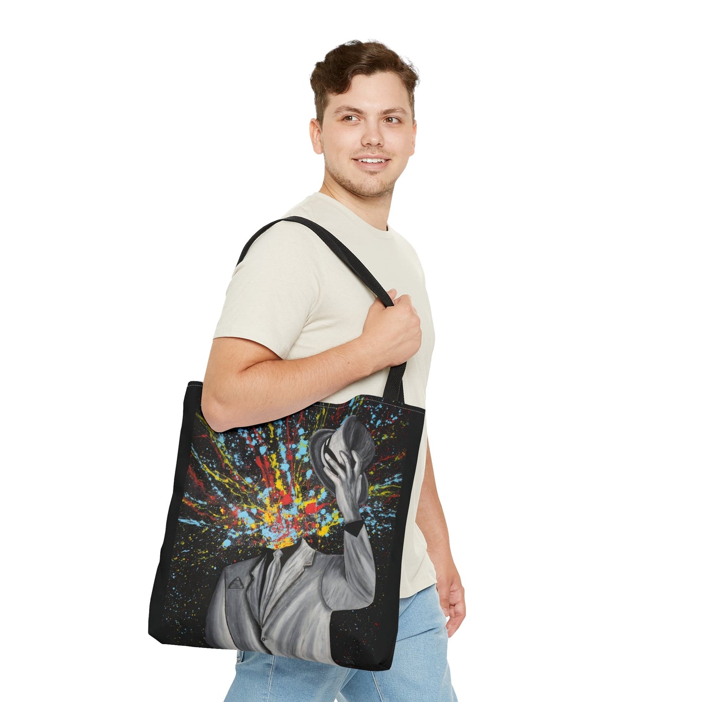 Tote Bag - MY HEAD EXPLODED - Bags BY Albert Levi Art