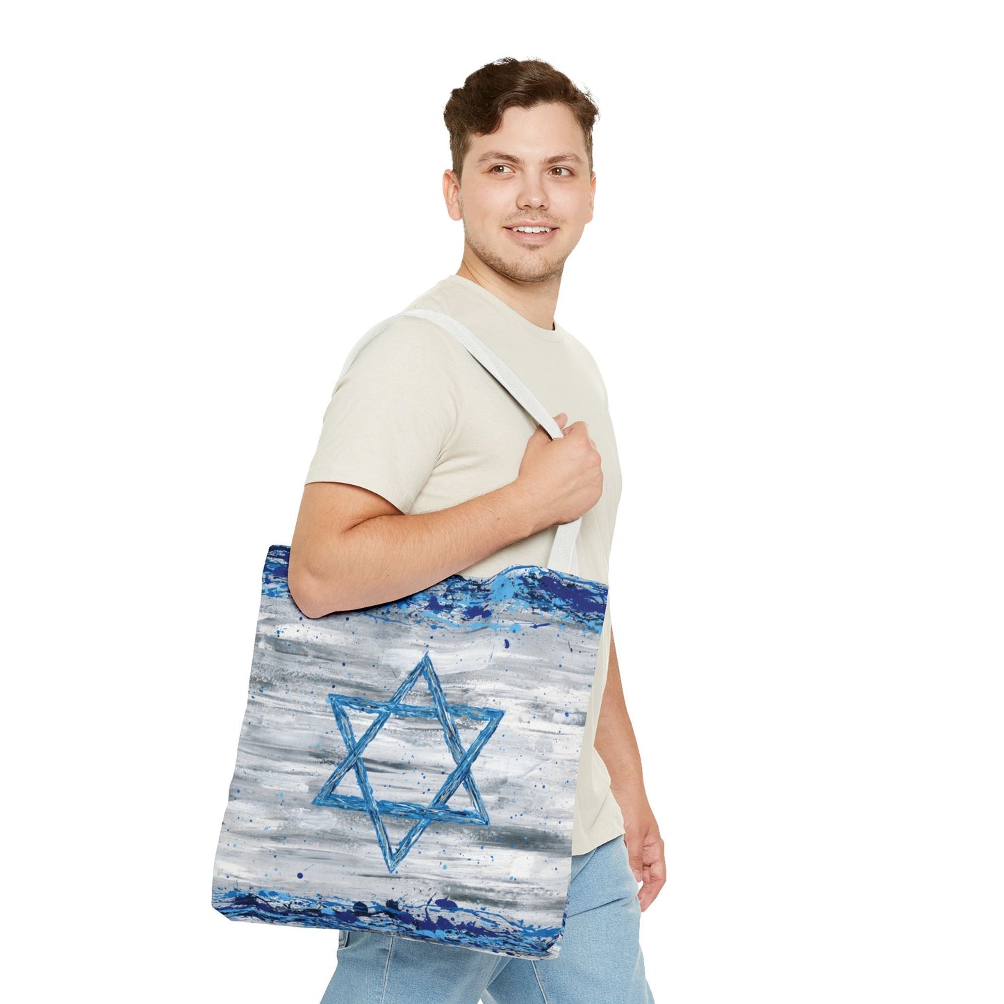 Colorful Bags: "Tote Bag - Our Connection" by Albert Levi Art