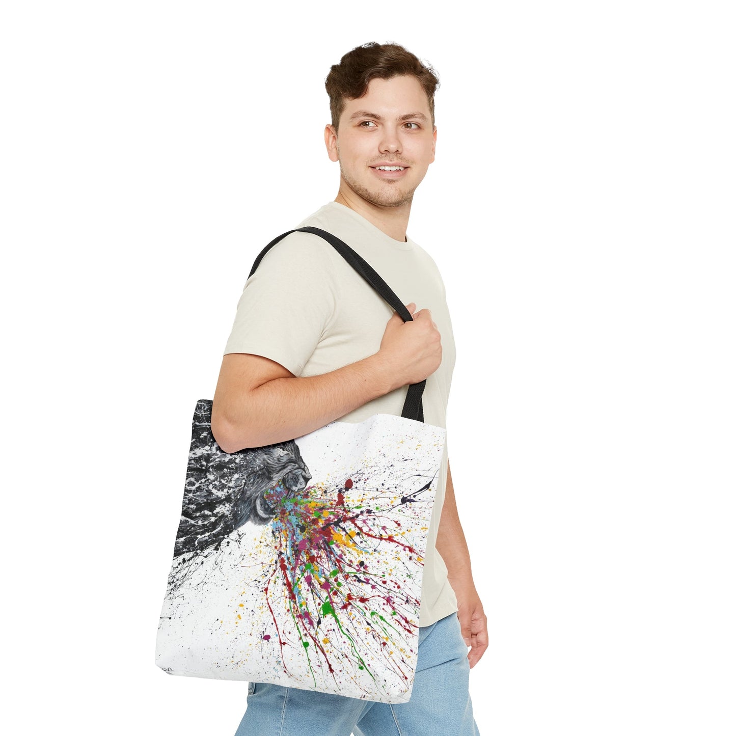 Tote Bag - Roar Lion - Bags BY Albert Levi Art