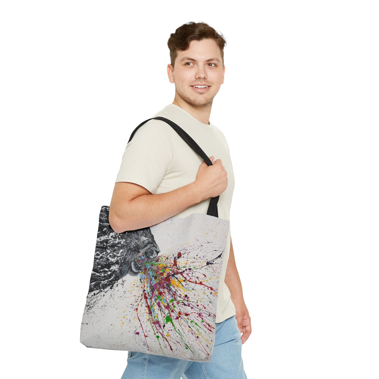 Tote Bag - Roar Lion - Bags BY Albert Levi Art