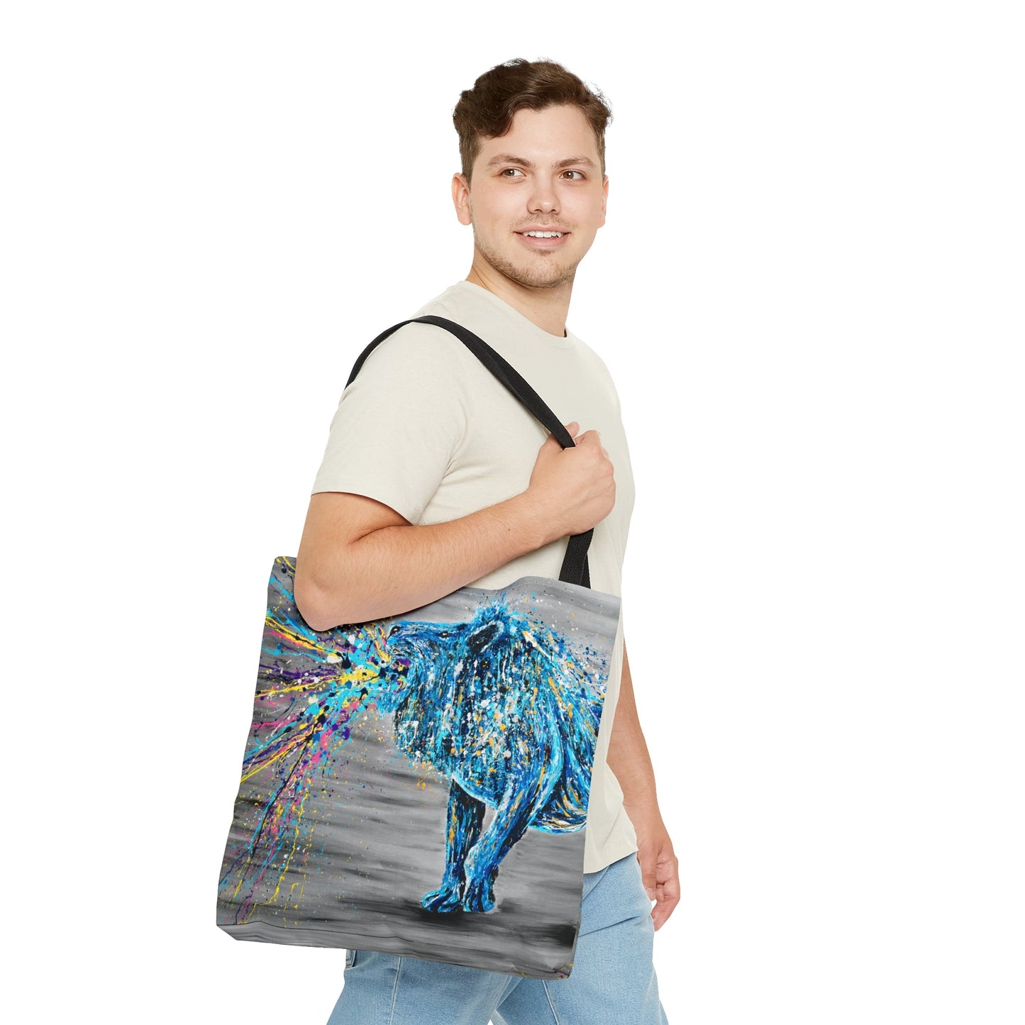 Tote Bag - ROAR OF STRENGTH - Bags BY Albert Levi Art