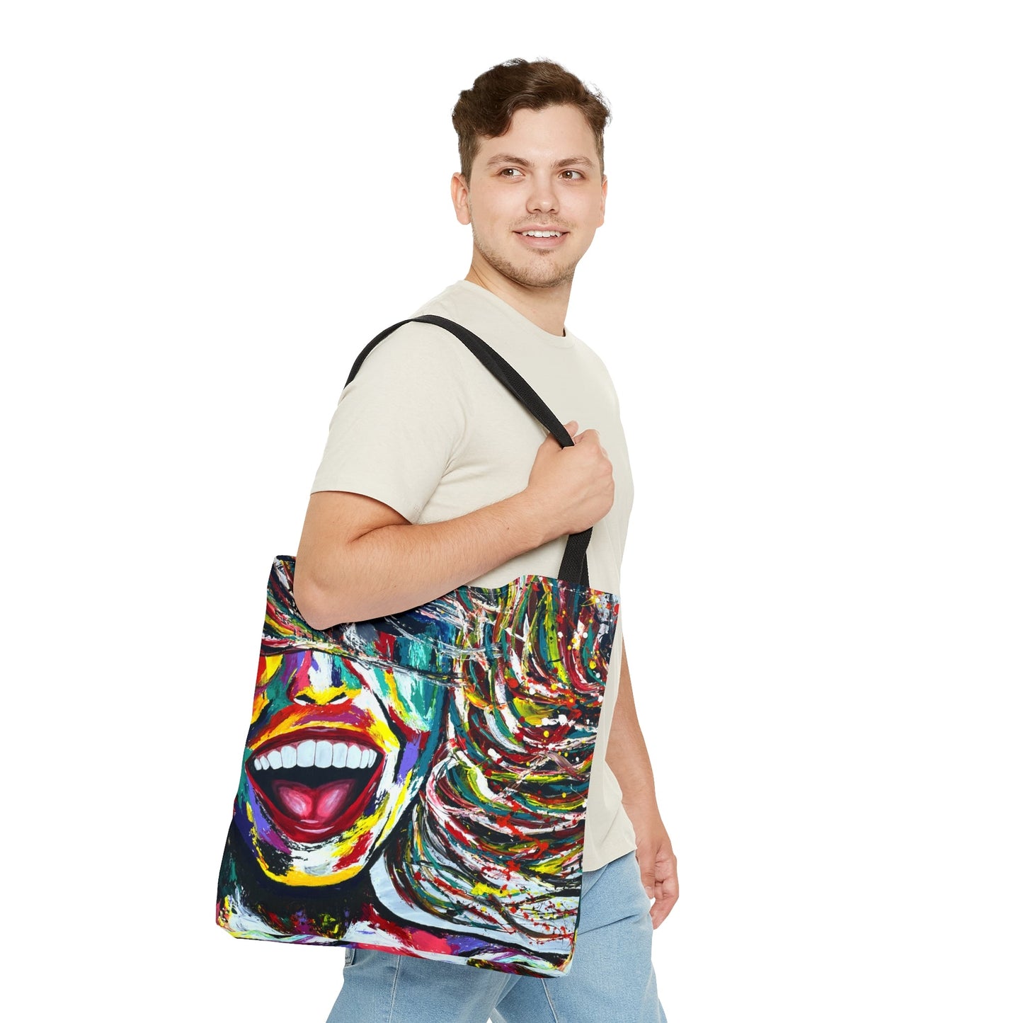 Tote Bag - SMILE FOREVER - Bags BY Albert Levi Art
