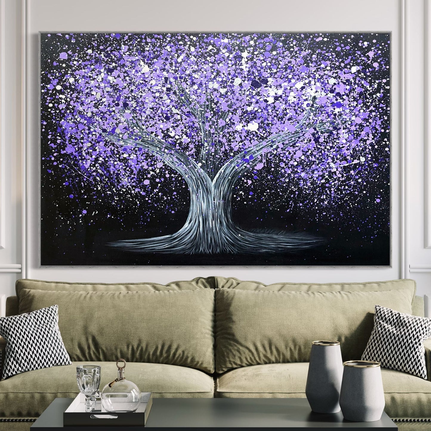 Tote Bag - TRANQUIL PURPLE - Bags BY Albert Levi Art