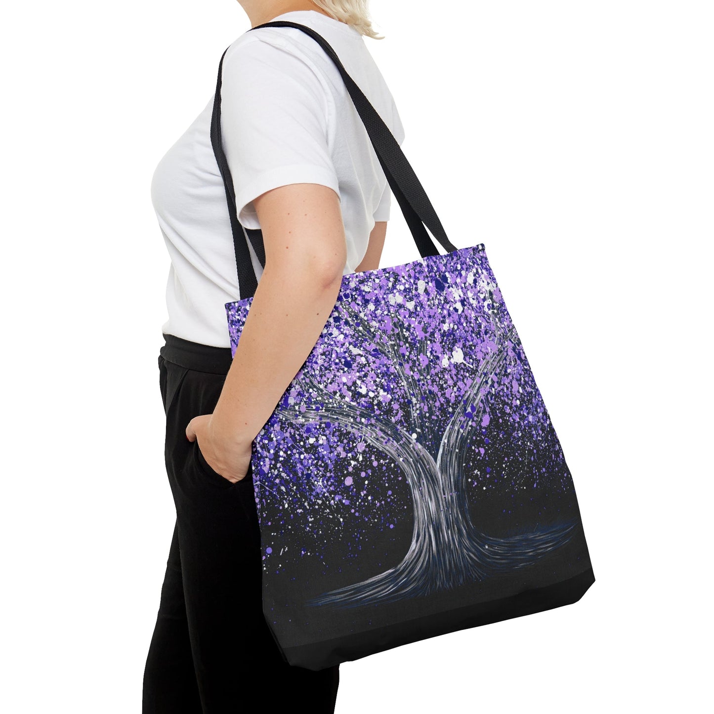 Tote Bag - TRANQUIL PURPLE - Bags BY Albert Levi Art