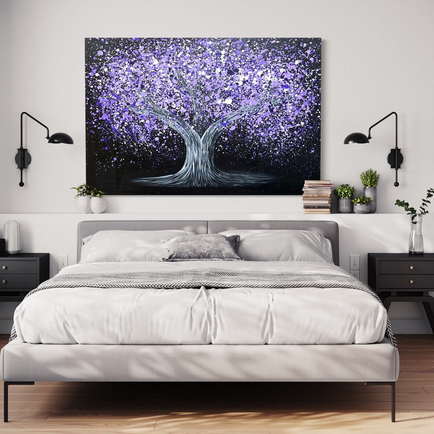 Tote Bag - TRANQUIL PURPLE - Bags BY Albert Levi Art