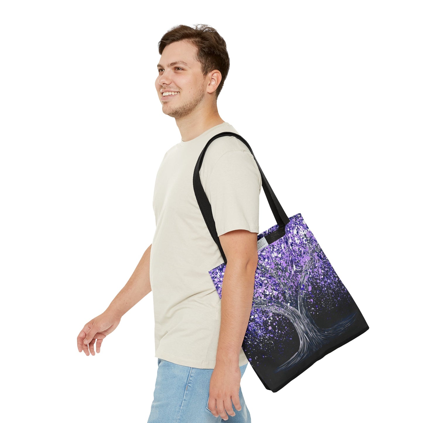 Tote Bag - TRANQUIL PURPLE - Bags BY Albert Levi Art
