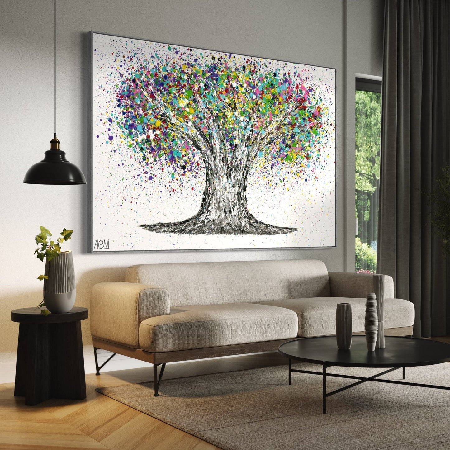 Limited Edition Print - Tree Of Life - Colorful Life - Canvas BY Albert Levi Art