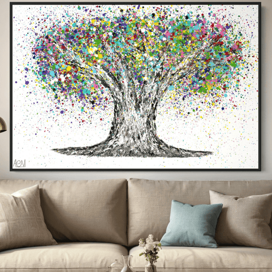 Tree Of Life - Colorful Life - Canvas BY Albert Levi Art