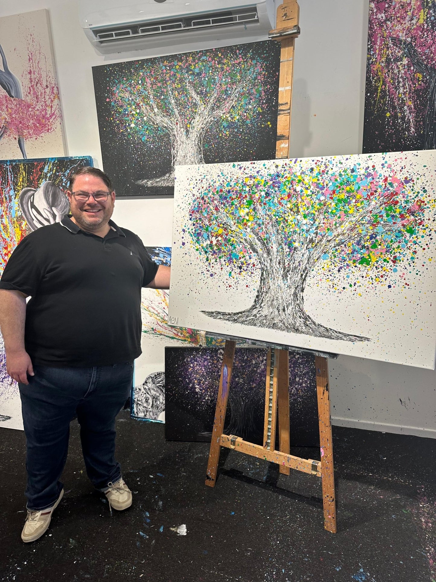 Tree Of Life - Colorful Life - Canvas BY Albert Levi Art
